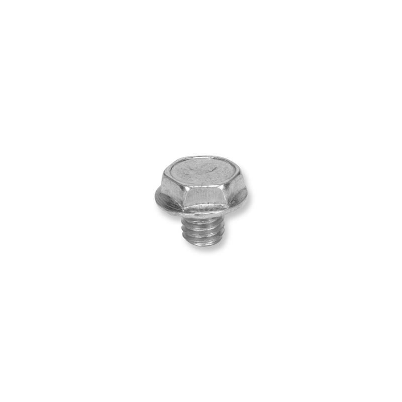 Notched flanged hexagonal head screw